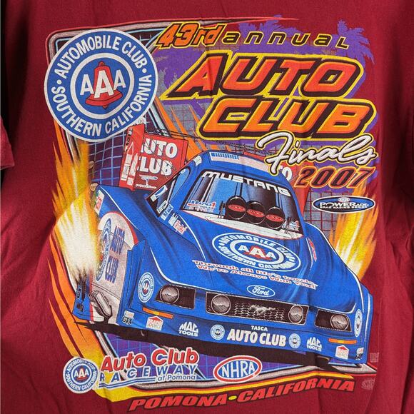2007 Mens Drag Racing Large T-Shirt 43rd AAA Auto Club NHRA National Hotrods CA - Picture 4 of 7